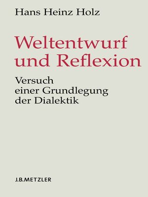 cover image of Weltentwurf und Reflexion